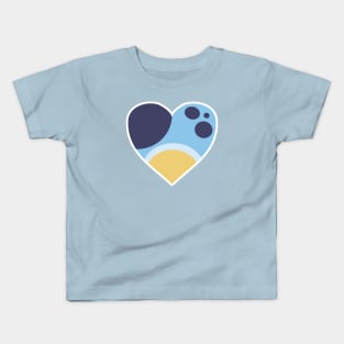 Big Sister Heeler | Heeler Family Fur Pattern Love Hearts Kids T-Shirt